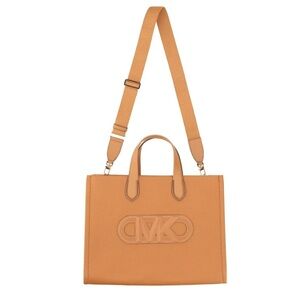 NWT Michael Kors GIGI Caramel Large Logo Jacquard Tote Bag ✨ NWT
